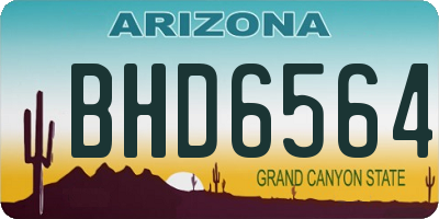 AZ license plate BHD6564