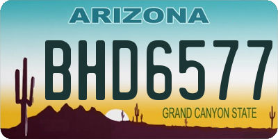 AZ license plate BHD6577