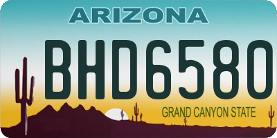 AZ license plate BHD6580