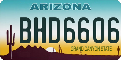 AZ license plate BHD6606