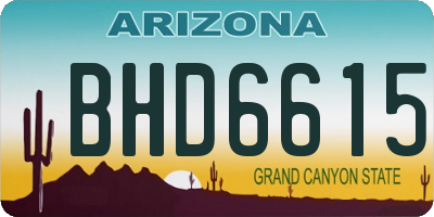 AZ license plate BHD6615