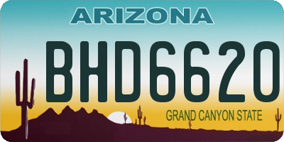 AZ license plate BHD6620