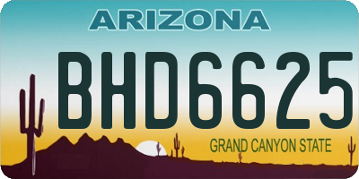 AZ license plate BHD6625