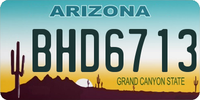 AZ license plate BHD6713