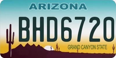 AZ license plate BHD6720
