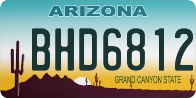 AZ license plate BHD6812