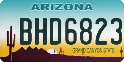 AZ license plate BHD6823