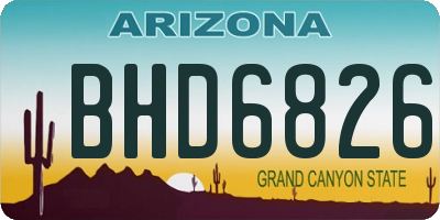 AZ license plate BHD6826
