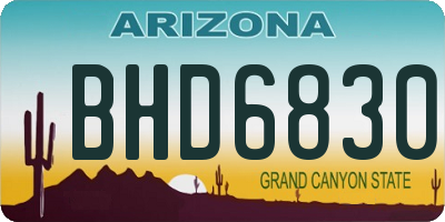 AZ license plate BHD6830