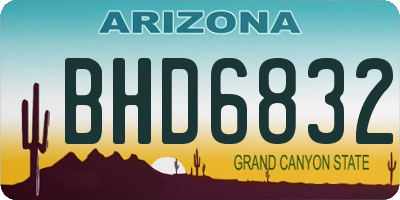 AZ license plate BHD6832