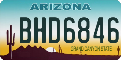 AZ license plate BHD6846