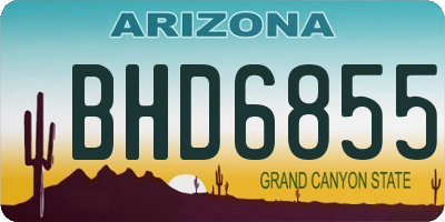AZ license plate BHD6855