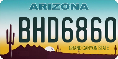 AZ license plate BHD6860