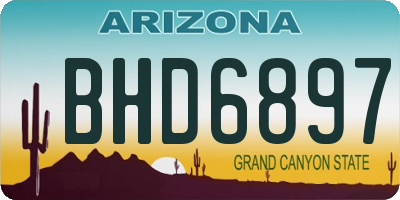 AZ license plate BHD6897