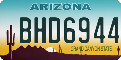 AZ license plate BHD6944