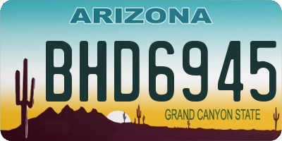 AZ license plate BHD6945