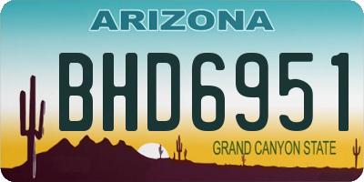 AZ license plate BHD6951