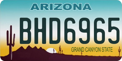 AZ license plate BHD6965
