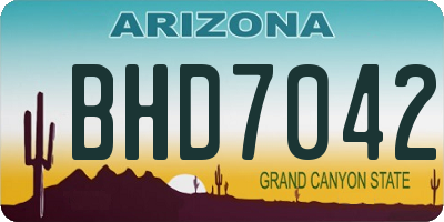 AZ license plate BHD7042