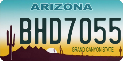 AZ license plate BHD7055