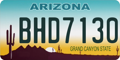 AZ license plate BHD7130