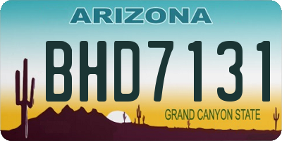 AZ license plate BHD7131