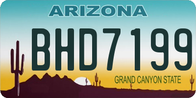 AZ license plate BHD7199
