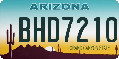 AZ license plate BHD7210