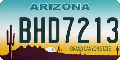 AZ license plate BHD7213