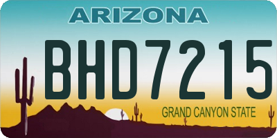 AZ license plate BHD7215