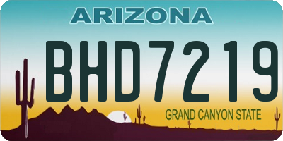 AZ license plate BHD7219
