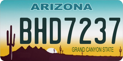 AZ license plate BHD7237