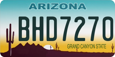 AZ license plate BHD7270