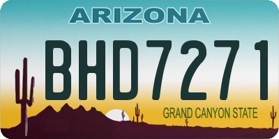 AZ license plate BHD7271