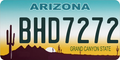 AZ license plate BHD7272