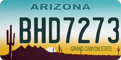 AZ license plate BHD7273