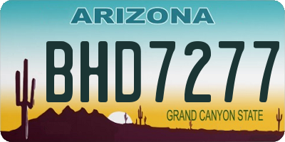AZ license plate BHD7277