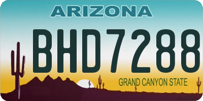 AZ license plate BHD7288