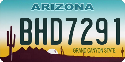 AZ license plate BHD7291