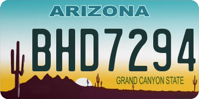 AZ license plate BHD7294
