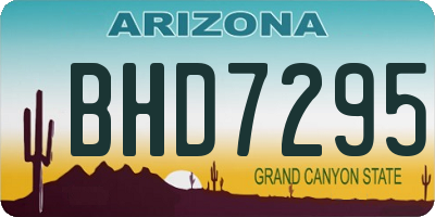 AZ license plate BHD7295