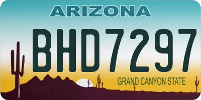 AZ license plate BHD7297