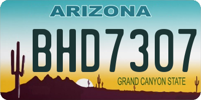 AZ license plate BHD7307