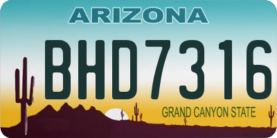 AZ license plate BHD7316