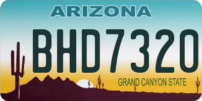 AZ license plate BHD7320