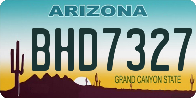 AZ license plate BHD7327