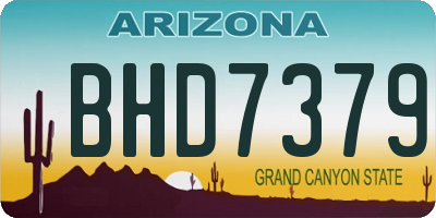 AZ license plate BHD7379