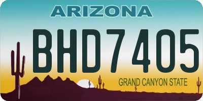 AZ license plate BHD7405