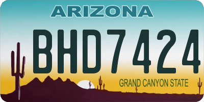 AZ license plate BHD7424