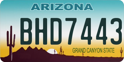AZ license plate BHD7443